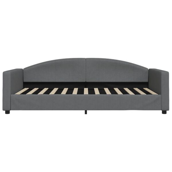 vidaXL Sof&aacute;-cama 100x200 cm tecido cinzento-escuro