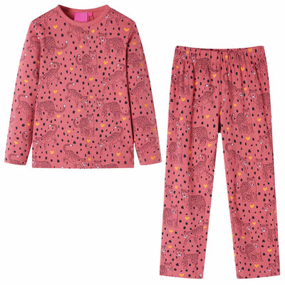 Pijama de manga comprida para criança rosa-velho 92