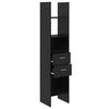 vidaXL Gabinete de Livros Carvalho preto 40 x 35 x 180 cm
