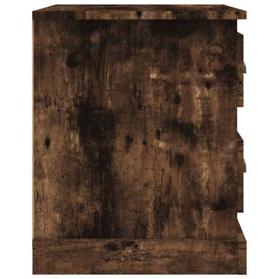 vidaXL Mesa cabeceira 39x39x47,5 cm derivados madeira carvalho fumado
