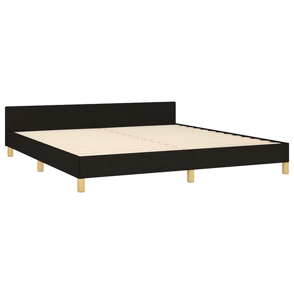 vidaXL Estrutura de cama sem colch&atilde;o 180x200 cm tecido preto