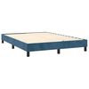 vidaXL Cama box spring c/ colch&atilde;o/LED 140x200 cm veludo azul-escuro