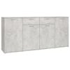vidaXL Aparador 160x36x75 cm contraplacado cinzento cimento