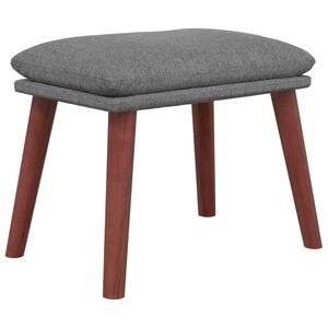 vidaXL Apoio de p&eacute;s 45x29,5x35 cm tecido cinzento-claro