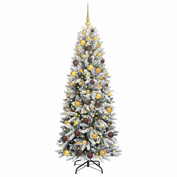 vidaXL &Aacute;rvore de Natal Artificial com 300 LEDs Branco 180 cm