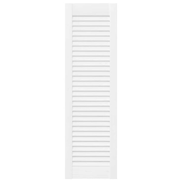 vidaXL Portas de arm&aacute;rio 2 pcs design de persiana 99x29,5 cm branco