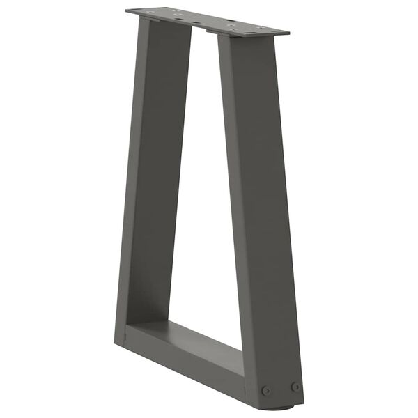vidaXL Pés para mesa de centro em V, 2 peças, antracite, 38x(42-43,3) cm, aço