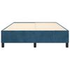 vidaXL Estrutura de cama com molas 140x200 cm veludo azul-escuro