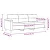 vidaXL Sof&aacute; de 3 lugares 180 cm tecido de microfibra cinzento-claro