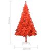 vidaXL &Aacute;rvore Natal artificial pr&eacute;-iluminada c/ bolas PVC vermelho