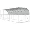 vidaXL Gaiola para Galinha Contra a Parede Prateado 600 x 150 x 215 cm