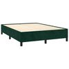vidaXL Cama com molas/colch&atilde;o 140x200 cm veludo verde-escuro