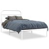 vidaXL Estrutura de cama com cabeceira 100x190 cm metal branco