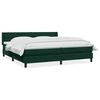 vidaXL Cama com molas colch&atilde;o 200x210 cm veludo verde-escuro