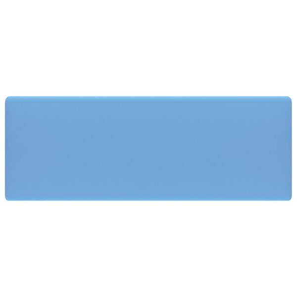 vidaXL Lavat&oacute;rio luxuoso quadrado 41x41 cm cer&acirc;mica azul-claro mate