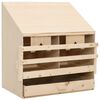 vidaXL Ninho p/ galinhas 2 compartimentos 63x40x65 cm pinho maci&ccedil;o