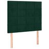 vidaXL Cabeceira Verde Escuro 80x5x118/128 cm Veludo