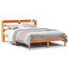 vidaXL Estrutura cama c/ cabeceira 120x190cm pinho maci&ccedil;o castanho-mel