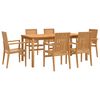 vidaXL Conjunto de jantar para jardim 7 pcs madeira de teca maci&ccedil;a