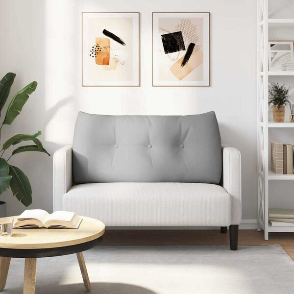 vidaXL Travesseiro para Costas Cinza Nuvem 100 x 24 x 50 cm tecido