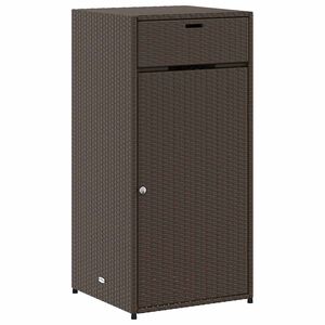 vidaXL Arm&aacute;rio de arruma&ccedil;&atilde;o para jardim 55x55x111 cm vime PE castanho