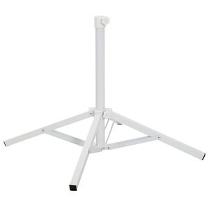vidaXL Suporte para Parasol Branco A&ccedil;o para 25-32 mm P&oacute;lo