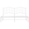vidaXL Estrutura de cama com cabeceira 160x200 cm metal branco