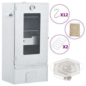 vidaXL Defumador p/ churrasqueira c/ gerador fumo frio a&ccedil;o galvanizado