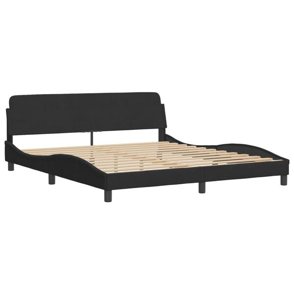 vidaXL Estrutura de cama sem colch&atilde;o 180x200 cm veludo preto