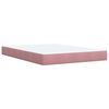 vidaXL Cama com molas/colch&atilde;o 140x190 cm veludo rosa