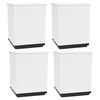 vidaXL Vasos/floreiras 4 pcs 30x30x37 cm polipropileno branco