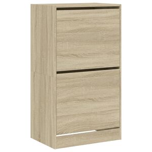 vidaXL Sapateira c/ 2 gavetas articuladas 60x42x108 cm carvalho sonoma