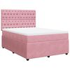 vidaXL Cama com molas/colch&atilde;o 160x200 cm veludo rosa