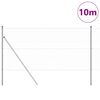 vidaXL Poste de Cerca Prateado 10 x 1 m (malha de 50 mm) A&ccedil;o