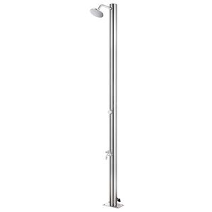 vidaXL Chuveiro de jardim 215 cm a&ccedil;o inoxid&aacute;vel