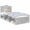 vidaXL Estrutura da Cama com cabeceira Cinza Concreto 100 x 200 cm