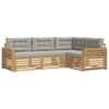 vidaXL Conjunto de Sof&aacute;s para Exterior 4 unid. Branco e Cinzento-Claro