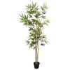 vidaXL &Aacute;rvore de Bambu Artificial Verde 75,5 x 18 x 175 cm