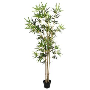 vidaXL &Aacute;rvore de Bambu Artificial Verde 75,5 x 18 x 175 cm