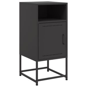 vidaXL Mesa de cabeceira 36x39x78 cm a&ccedil;o preto