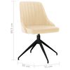 vidaXL Cadeiras de jantar 4 pcs veludo cor creme