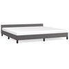 vidaXL Estrutura cama c/ cabeceira sem colch&atilde;o 200x200 cm cinzento