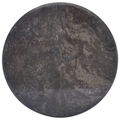 vidaXL Tampo de mesa Ø50x2,5 cm mármore preto