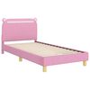 vidaXL Estrutura de Cama Infantil com Cabeceira Rosa 80 x 200 cm