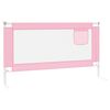 vidaXL Barra de seguran&ccedil;a p/ cama infantil tecido 150x25 cm rosa