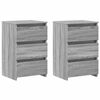 vidaXL Mesas cabeceira 2 pcs 40x35x62,5 cm madeira proc. sonoma cinza