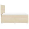 vidaXL Cama com molas/colch&atilde;o 140x190 cm tecido cor creme