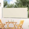 vidaXL Toldo lateral retr&aacute;til para p&aacute;tio 100x300 cm creme