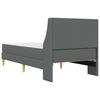 vidaXL Estrutura de cama com colch&atilde;o Cinza Escuro 90 x 200 cm