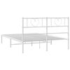 vidaXL Estrutura de cama com cabeceira 160x200 cm metal branco
